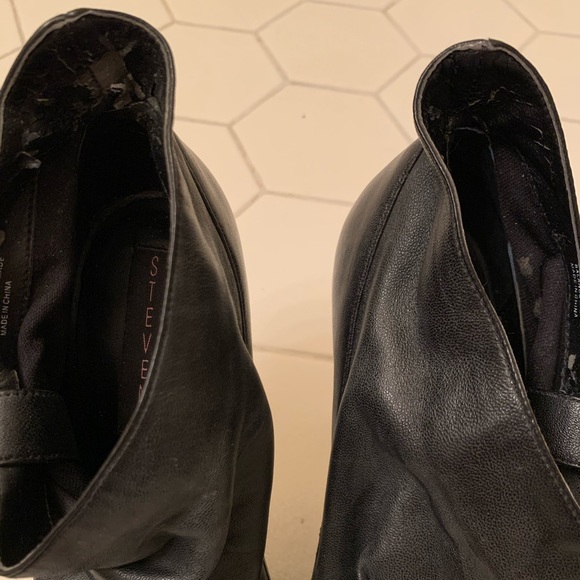 Steven By Steve Madden Black Open-Toe Booties - Picture 2 of 8